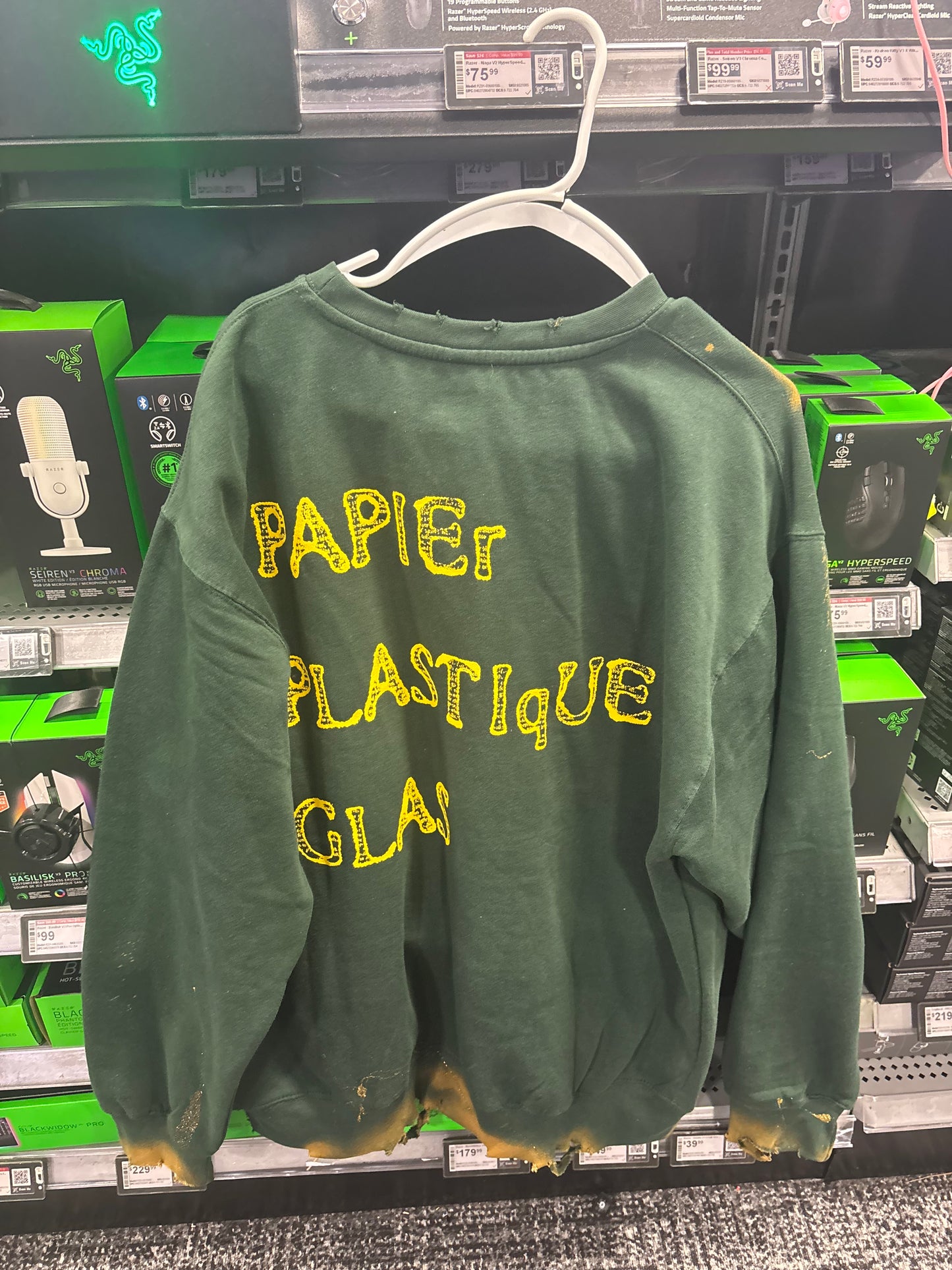 I RECYCLE BIN CREWNECK SWEATSHIRT (DISTRESSED) GREENBAY (CYBER MONDAY)